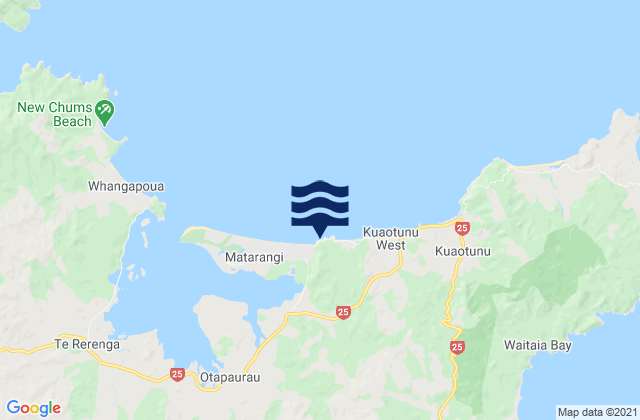 Rings Beach, New Zealandの潮見表地図