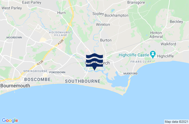 Ringwood, United Kingdomの潮見表地図