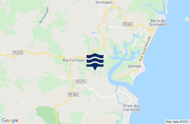 Rio Formoso, Brazilの潮見表地図