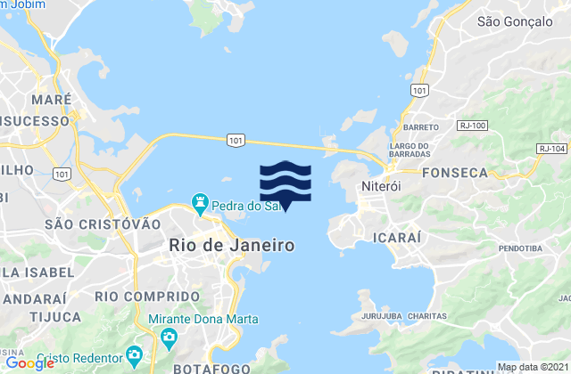 Rio de Janeiro Harbour, Brazilの潮見表地図
