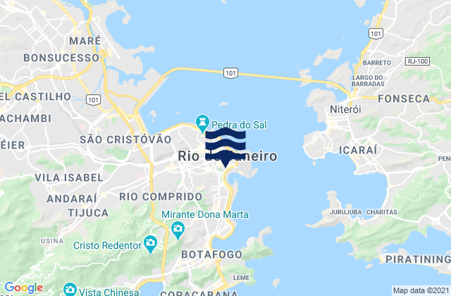Rio de Janeiro, Brazilの潮見表地図