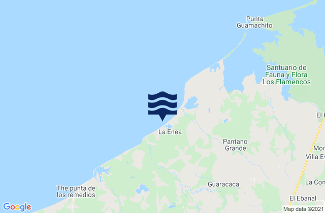 Riohacha, Colombiaの潮見表地図