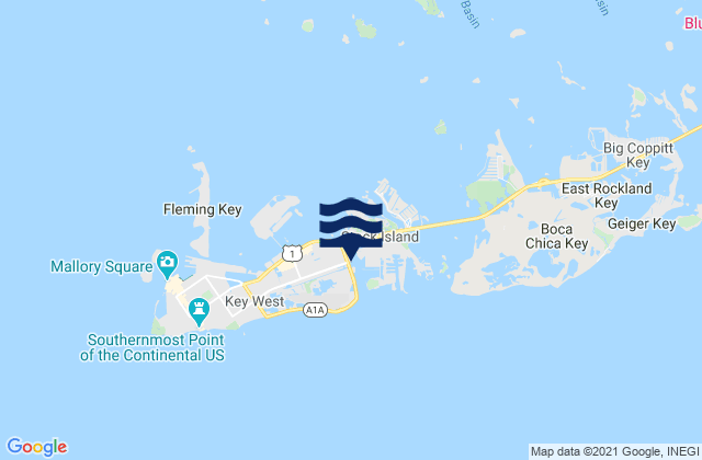 Riveria Canal Key West, United Statesの潮見表地図