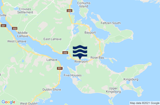Riverport, Canadaの潮見表地図