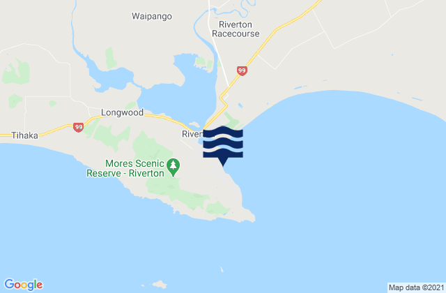 Riverton/Aparima, New Zealandの潮見表地図