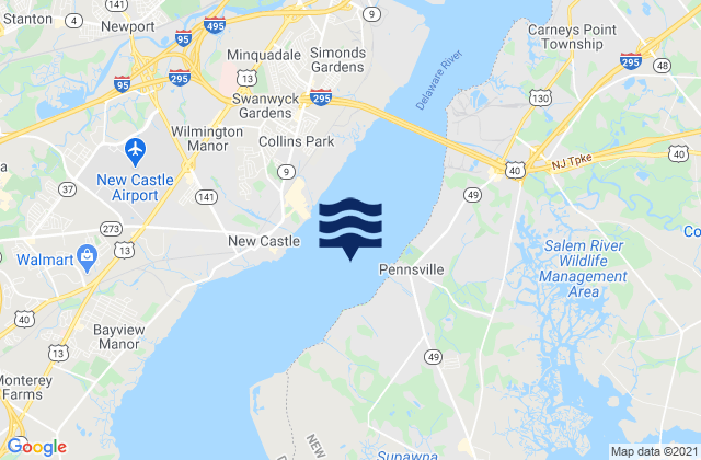 Riverview Beach 0.75 n.mi. west of, United Statesの潮見表地図