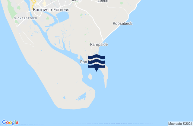 Roa Island, United Kingdomの潮見表地図