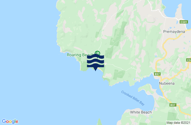 Roaring Beach, Australiaの潮見表地図