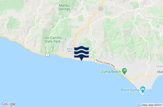 Robert Meyer Memorial State Beach, United Statesの潮見表地図