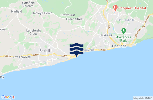 Robertsbridge, United Kingdomの潮見表地図