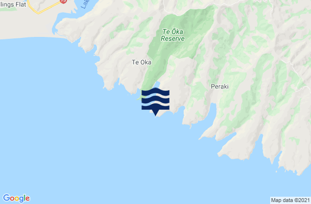 Robin Hood Bay, New Zealandの潮見表地図