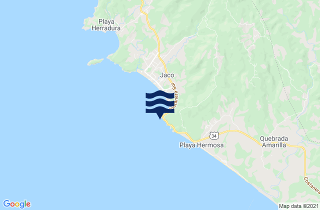 Roca Loca, Costa Ricaの潮見表地図