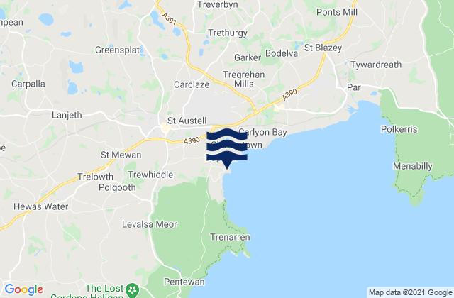 Roche, United Kingdomの潮見表地図