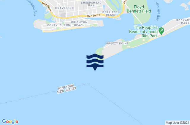 Rockaway Point, United Statesの潮見表地図