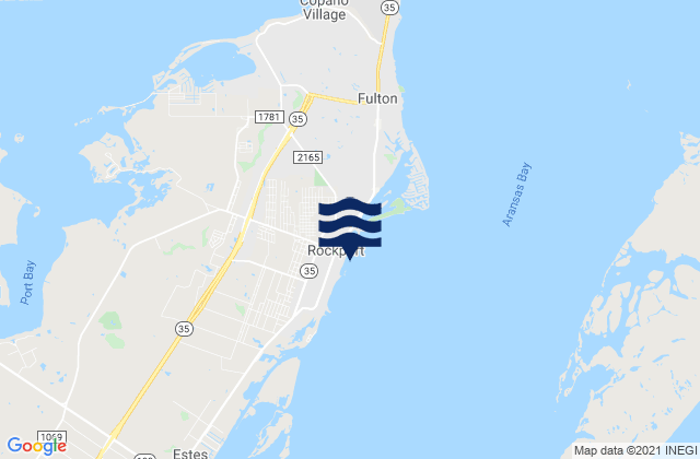 Rockport, United Statesの潮見表地図