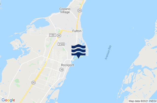 Rockport Beach, United Statesの潮見表地図