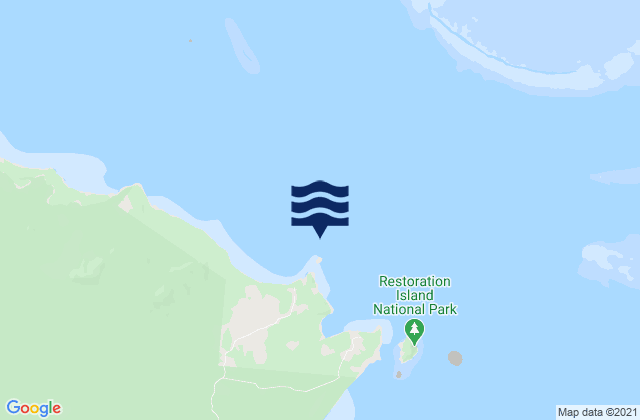 Rocky Island, Australiaの潮見表地図