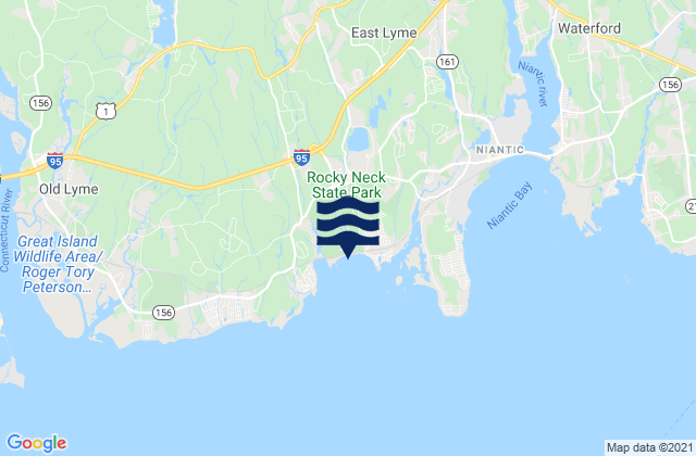 Rocky Neck State Park, United Statesの潮見表地図