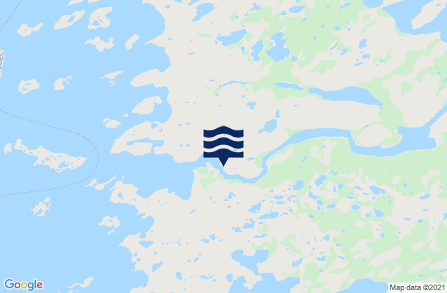 Roggan River, Canadaの潮見表地図
