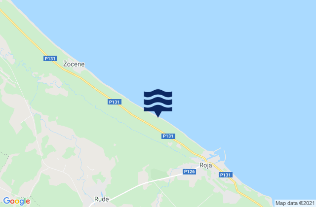 Rojas novads, Latviaの潮見表地図