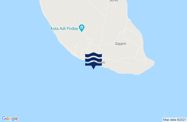 Rokoro, Indonesiaの潮見表地図