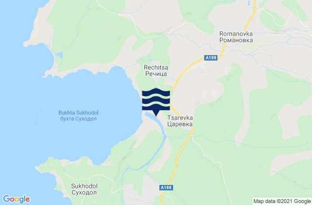 Romanovka, Russiaの潮見表地図