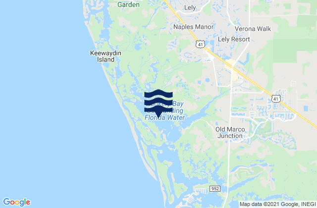 Rookery Bay, United Statesの潮見表地図