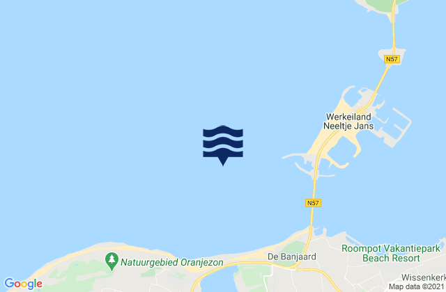 Roompot buiten, Netherlandsの潮見表地図