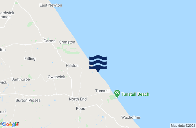 Roos, United Kingdomの潮見表地図