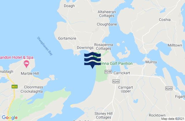 Rosapenna, Irelandの潮見表地図