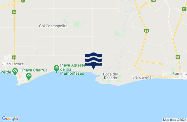 Rosario, Uruguayの潮見表地図