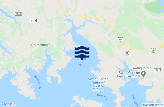 Rose Bay, United Statesの潮見表地図