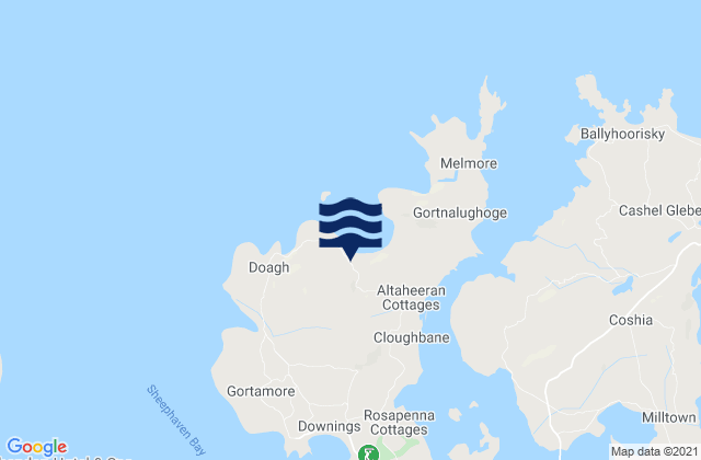 Rosguill, Irelandの潮見表地図