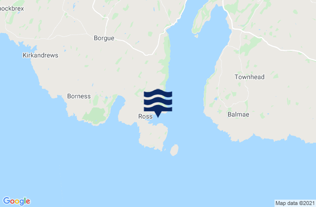 Ross Bay Beach, United Kingdomの潮見表地図