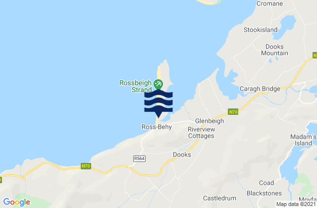 Rossbeigh, Irelandの潮見表地図