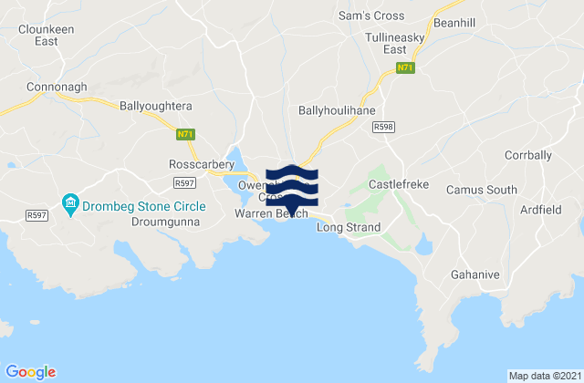 Rosscarbery Bay, Irelandの潮見表地図