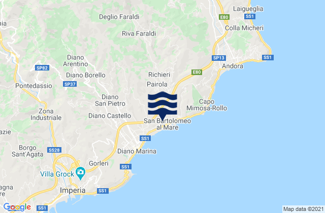 Rossi, Italyの潮見表地図