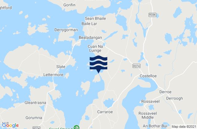 Rossroe Island, Irelandの潮見表地図