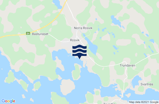 Rosvik, Swedenの潮見表地図