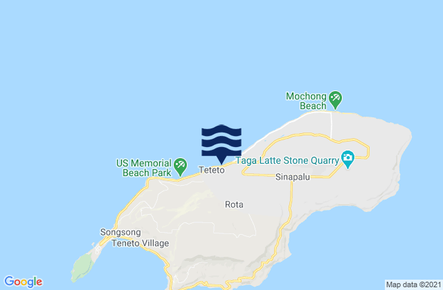 Rota Municipality, Northern Mariana Islandsの潮見表地図