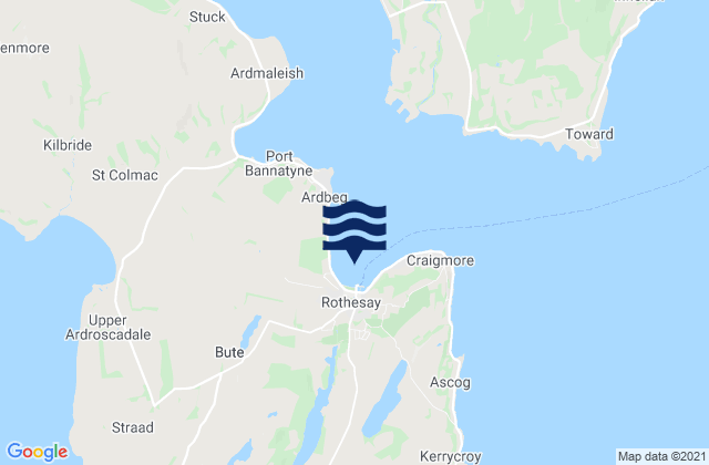 Rothesay Bay, United Kingdomの潮見表地図