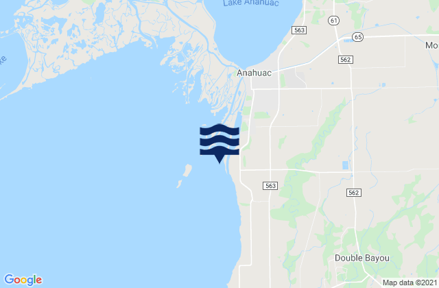 Round Point Trinity Bay, United Statesの潮見表地図