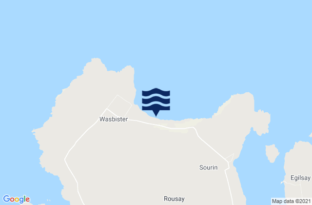 Rousay, United Kingdomの潮見表地図