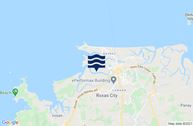 Roxas City, Philippinesの潮見表地図