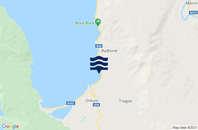Rrethi i Vlorës, Albaniaの潮見表地図