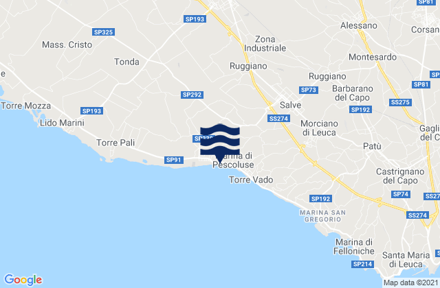 Ruffano, Italyの潮見表地図