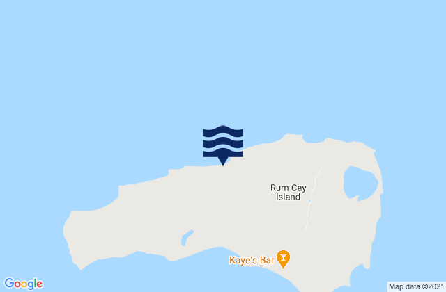 Rum Cay, Bahamasの潮見表地図