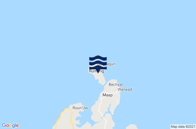 Rumung, Micronesiaの潮見表地図