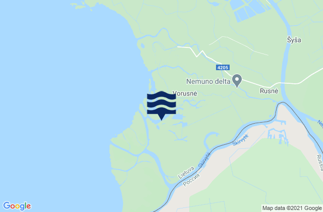 Rusnė, Lithuaniaの潮見表地図
