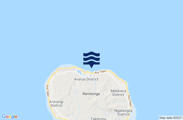 Rutaki Passage, French Polynesiaの潮見表地図